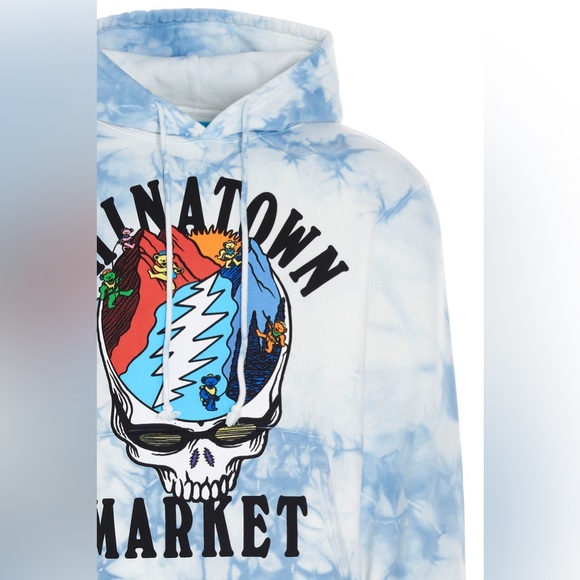 CHINATOWN X GRATEFUL DEAD POSITIVE ALTITUDE TD HOODIE - TIE DYE Sz Large - Picture 3 of 11